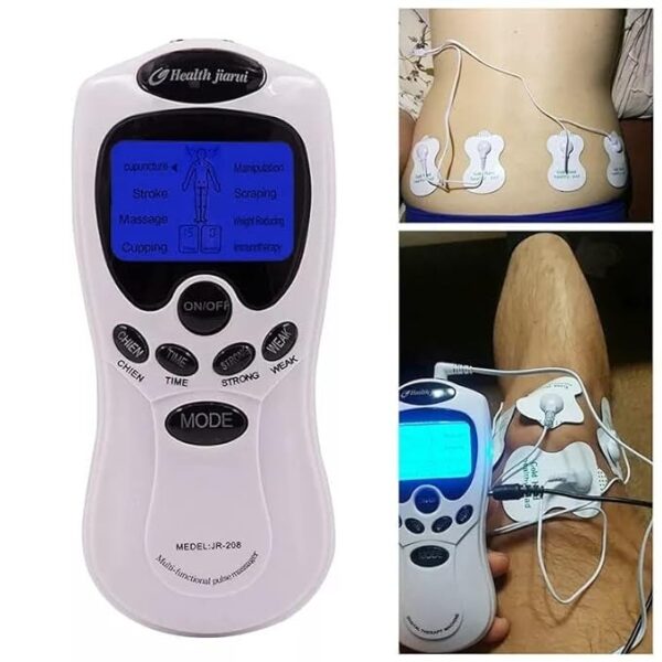 Tens machine 4 Pads 2 Port Tens Digital Therapy For Physical Pain Reduce & Body Slimming 8 Acupuncture Massager Machine - Image 3