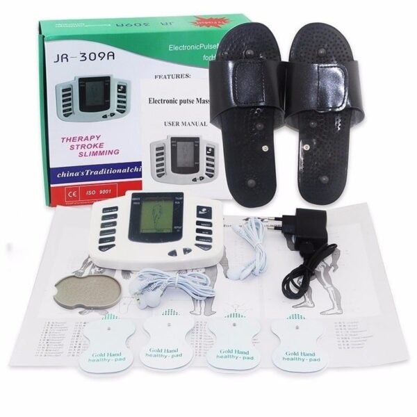 Body Slimming massager tens massager digital therapy Massageador tens machine Electrode Pads+Russian/English+slippers