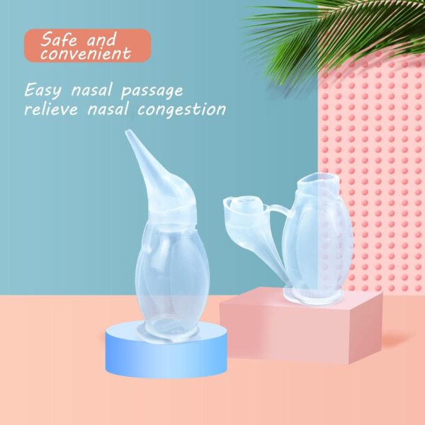 Silicone Baby Nasal Aspirator Penguin Appearance Transparent Reusable Baby Nose Cleaner Baby Nose Sucker Brand CURE