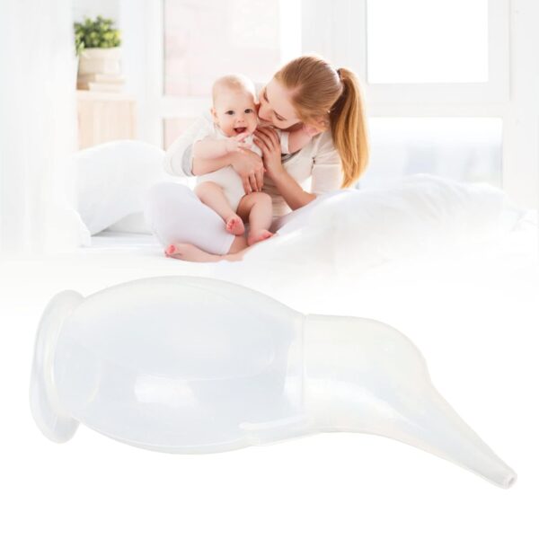 Silicone Baby Nasal Aspirator Penguin Appearance Transparent Reusable Baby Nose Cleaner Baby Nose Sucker Brand CURE - Image 2