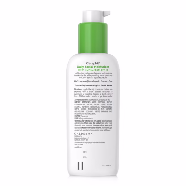 Cetaphil Daily Facial Moisturizer with Sunscreen SPF15 For All types Skin - Image 5