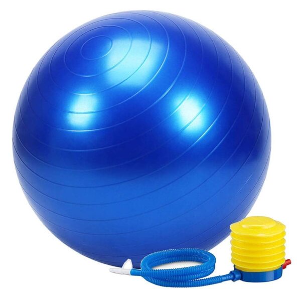 75cm Plain Yoga Ball with Pumper Multicolor - Citizen Sports - Image 2