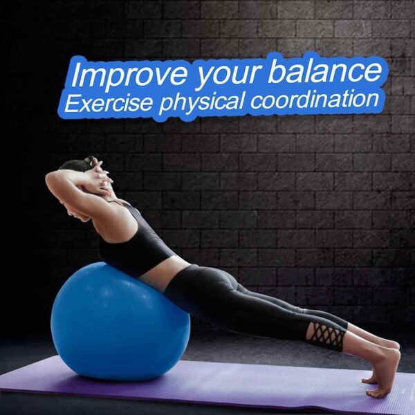 75cm Plain Yoga Ball with Pumper Multicolor - Citizen Sports - Image 3